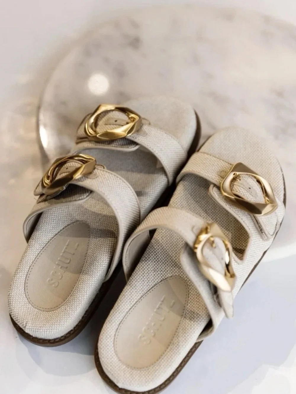Schutz | Women's Olga Sporty Round Toe Flat Sandals
